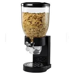 GENERICO - Dispensador para Cereales Dulces Fruta Seca NEGRO