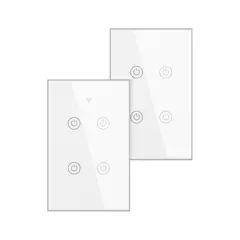 OEM - Conmutador Inteligente Wifi 4 Botones Blanco Pack 2 Unidades