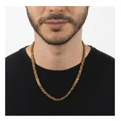 GENERICO - Collar Cadena de oro en acero inoxidable