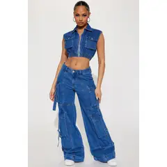 BENCUS JEANS - Blusa Corta Denim Mujer