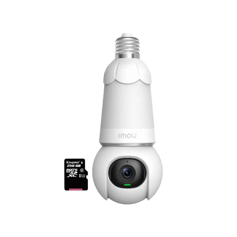 Foco Cámara Vigilancia Wi-Fi BULB CAM 3MP 360º Noche Color + SD 256GB