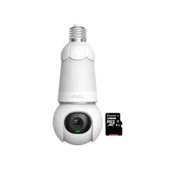IMOU - Foco Cámara Vigilancia WiFi BULB CAM 5MP 360º Noche Color + SD 128GB