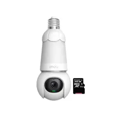 IMOU - Foco Cámara Vigilancia WiFi BULB CAM 5MP 360º Noche Color + SD 256GB