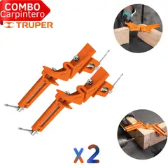 TRUPER - Prensa Esquinera Profesional Carpintero Pack 2 unidades
