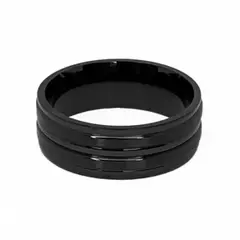 GENERICO - ANILLO DOBLE NEGRO - RIN-06