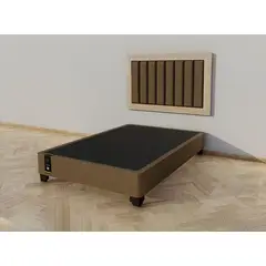 BARAKA HOME - Dormitorio Segovia + Cabecera Aerea 2 plz - Chocolate Oscuro y Damasco