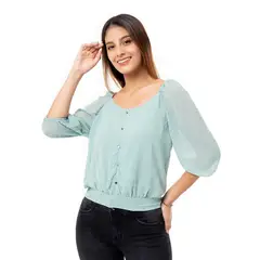 PIONIER - Blusas Gasa Mujer Crely