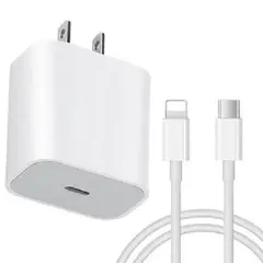 SMART - Pack Cargador 20W 13pro max USB-C Carga Rapida-Cable USB-C a Lightning