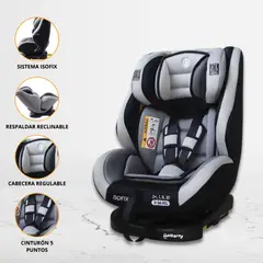 EBABY - Silla de Auto Giratorio para Niños «RUPAL ISOFIX» Gray