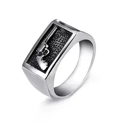 GENERICO - ANILLO PISTOL PLATA - RIN-42