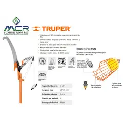 TRUPER - Tijera para podar ramas con mango fibra de vidrio 36m alumini