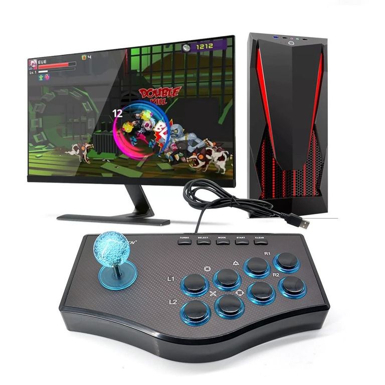 Controlador Joystick Arcade NJP 308 Compatible con PC PS2 PS3 Android