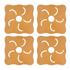 INSPIRA - Set de 4 Soportes de Bambú Resistente al Calor