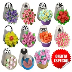 GENERICO - 10 Boquillas Rusas profesionales para reposteria