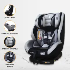 EBABY - Silla de Auto Giratorio para Niños «RUPAL ISOFIX» Gray