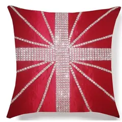 GENERICO - Funda cojín navideña estrella roja 40 x 40