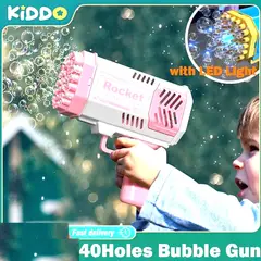 GENERICO - Lanza Burbujas Bazooka 40 Agujeros Día del Niño Genieka