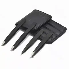 42AROZINA - Set 4 Pinzas Cejas Antiestáticas De Acero Inoxidable De Lujo