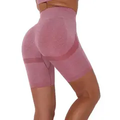 GENERICO - Short Biker Deportivo sin Costuras con Push-Up - Ropa deportiva gym