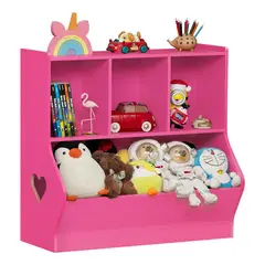GENERICO - Librero Juguetero Mueble Infantil Carey Color Rosa - Gaudi