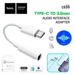 HOCO - Adaptador de Audio Tipo C a Jack de 3,5 mm Blanco LS35