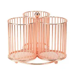 GENERICO - YUNA LUNA - Portalápices giratorio Rose Gold de 3 piezas