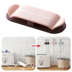 TODO FIT - Colgador de enchufe Mini organizador de Cables 4 clips multiusos