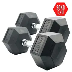 XTREME SPORT - Mancuernas Pesas Hexagonal de 20kg Ergonomica x2
