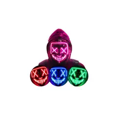 GENERICO - MASCARA CON LED PURGA HALLOWEEN
