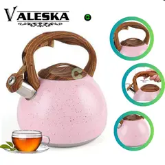 VALESKA - Tetera Silbadora De Roca Volcánica 5 Litros VL-MK590 - Rosado