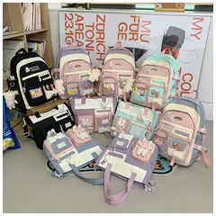 GENERICO - PACK MOCHILA Y MORRAL KAWAII