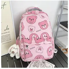 GENERICO - MOCHILA DAMA CON LLAVERO DE PELUCHE