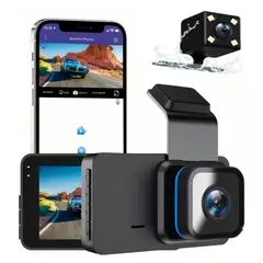 GENERICO - Camara de Grabación Seguridad Auto Delantra y Trasera DVR