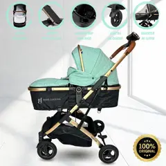 HI BABY - Coche Moisés Francés de Lujo «GOLDEN» Edición Limitada Menta
