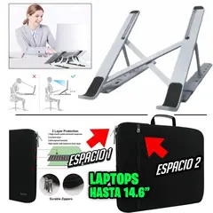 GENERICO - Maletin para laptop 14 a 14.6 Maleta Funda y Soporte Portable Notebook