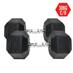 XTREME SPORT - Mancuernas Pesas Hexagonal de 30kg Ergonomica