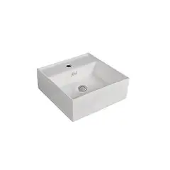 XM - LAVABO BOWL BLANCO DE LOZA ESMERALDA 38X38CM
