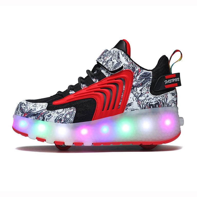 Zapatillas con ruedas y luces LED recargables con USB ni?as y ni?os