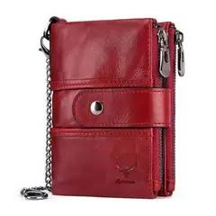 ARMUZ - Billetera de cuero vacuno BP804 con cadena