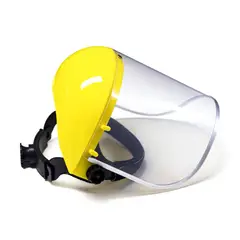 GENERICO - Protector Facial Con sistema Ratchet Visor Aluminio - Amarillo - Genérico