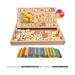 GENERICO - TABLERO DE MADERA MONTESSORI JUGUETE DE MATEMÁTICAS