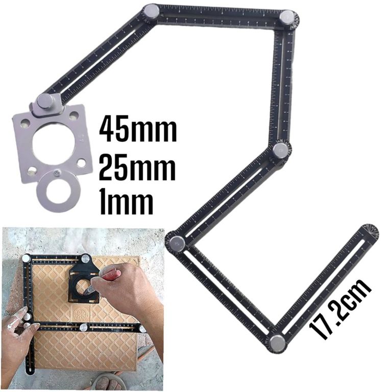 Regla Guia De Perforacion Plegable de Metal Practico y Preciso
