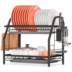 MINARI - Escurridor de Platos Elegante y Moderno para Cocina Negro 19E