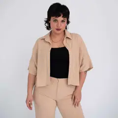 EVANIC - BLUSA SEMICROP LISA - MUJER