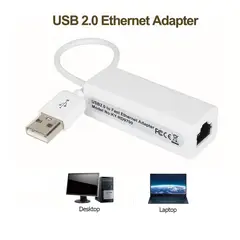 OEM - Adaptador USB 2.0 a Rj45 LAN Ethernet 10/100 Mbps Computador