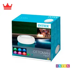 INTEX - Sofá inflable con luces led 86cm x 33 cm
