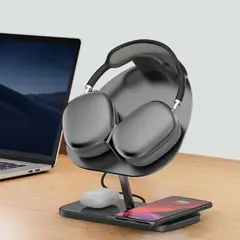 WIWU - Cargador inalámbrico con soporte M15 Hubble - Gris