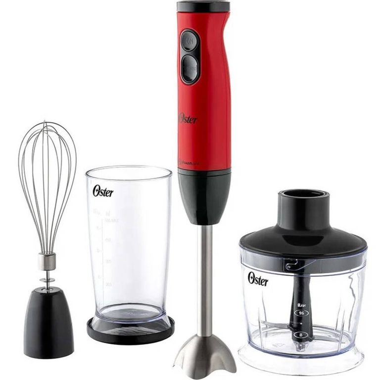 Batidora de Inmersion 1 velocidad + Turbo FPSTHB460A Rojo Negro
