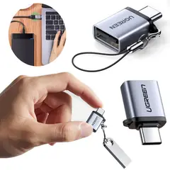 UGREEN - MINI ADAPTADOR OTG USB C TIPO C MACHO A USB 3.0 HEMBRA 5GBPS