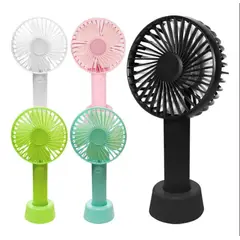 GENERICO - Ventilador De Mano Recargable Soporte Base Celular